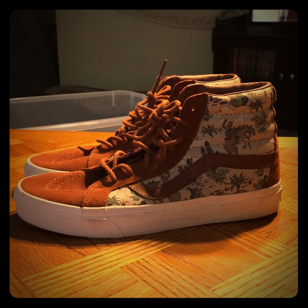 Cactus prints high top vans barely worn